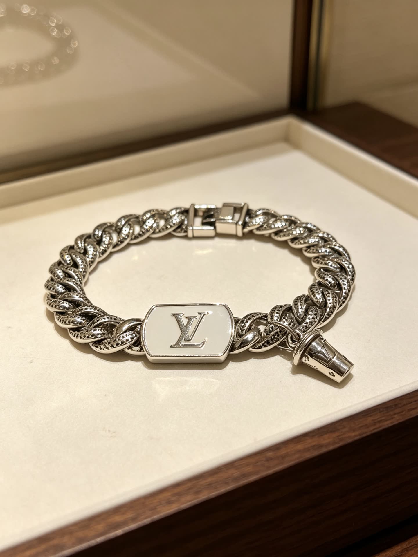 Louis Vuitton Silver Tone Bracelet